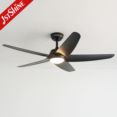 High Speed Ceiling Fan With Led Light 5 Plastic Blades Black OEM Color