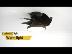 Decorative Quiet DC Motor Flush Mount Small Ceiling Fan With Led Light