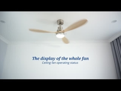 OEM Smart 110v Wentylator sufitowy z litego drewna Zmieniający kolor silnika AC