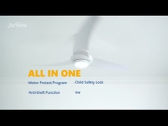 Cichy wentylator sufitowy Biały nowoczesny wentylator ABS Dc Led Wentylator sufitowy z pilotem