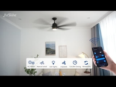 Większy wentylator sufitowy, oświetlenie 6 ABS Modern Black High Air Volume