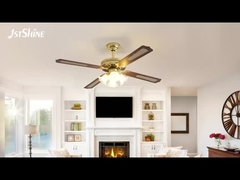 Tradycyjny 35W dekoracyjny wentylator sufitowy ciągnąć łańcuch 4 ostrza MDF do sypialni