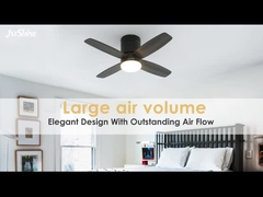 36-calowy nowoczesny LED niewidzialny wentylator sufitowy Mini 4 płytki sklejkowe niskie światło przyciemniające