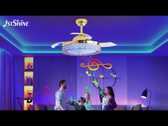 Zmiana koloru 3000K Wciągalny wentylator sufitowy światło do sypialni hotelowej