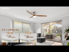 2 w 1 wentylator sufitowy z zdalnym niskim sufitowym płytkami z drewna macierzystego z światłem LED