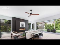 52'' Solidny drewniany wentylator sufitowy Naturalna elegancja z mocnym silnikiem DC