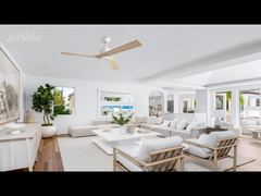 Z bliska: 52-calowy wentylator sufitowy z litego drewna – silnik DC, 3 łopatki, 6-biegowy pilot zdalnego sterowania