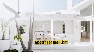 52-calowy biały nowoczesny wentylator sufitowy LED