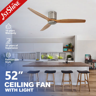 Dobra cena. TUYA App-Controlled 2 IN 1 LED Light Ceiling Fan Low Ceiling Solid Wood Blades with Remote w Internecie