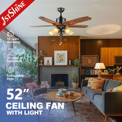 Dobra cena. Wentylator sufitowy z energooszczędnym przełącznikiem OEM z 5 drewnianymi ostrzami w Internecie