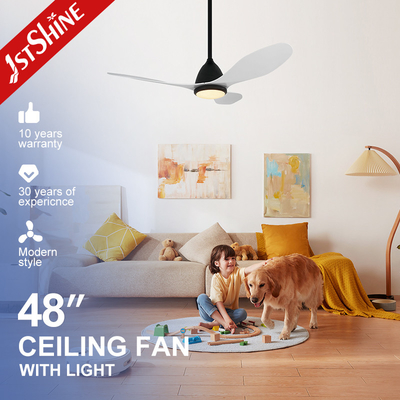 jakość  Noiseless 110V 240V Dimmable LED Ceiling Fan With 3 Colors Change Light fabryka