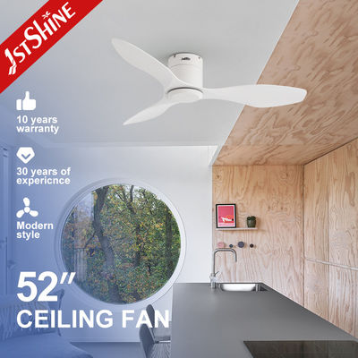 Dobra cena. Plastikowy wentylator sufitowy 48-calowy biały ABS blade Flush Mount LED ceiling fan z przygaszającym oświetleniem w Internecie