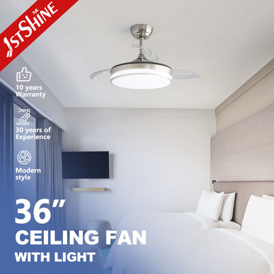 Dobra cena. 36-calowy chowany wentylator sufitowy ze ściemnianym światłem i składanymi łopatkami do sypialni lub biura w Internecie