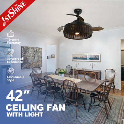 Dobra cena. Zdalnie sterowany lekki wentylator sufitowy w klatce, dekoracyjny wentylator sufitowy LED w Internecie